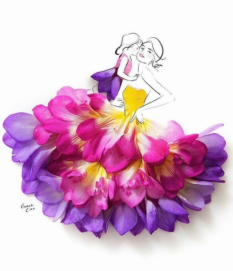 Η Grace Ciao δημιουργεί fashion illustrations με φρέσκα λουλούδια- Φωτογραφία 8