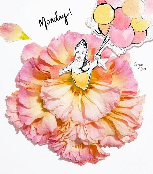 Η Grace Ciao δημιουργεί fashion illustrations με φρέσκα λουλούδια- Φωτογραφία 23