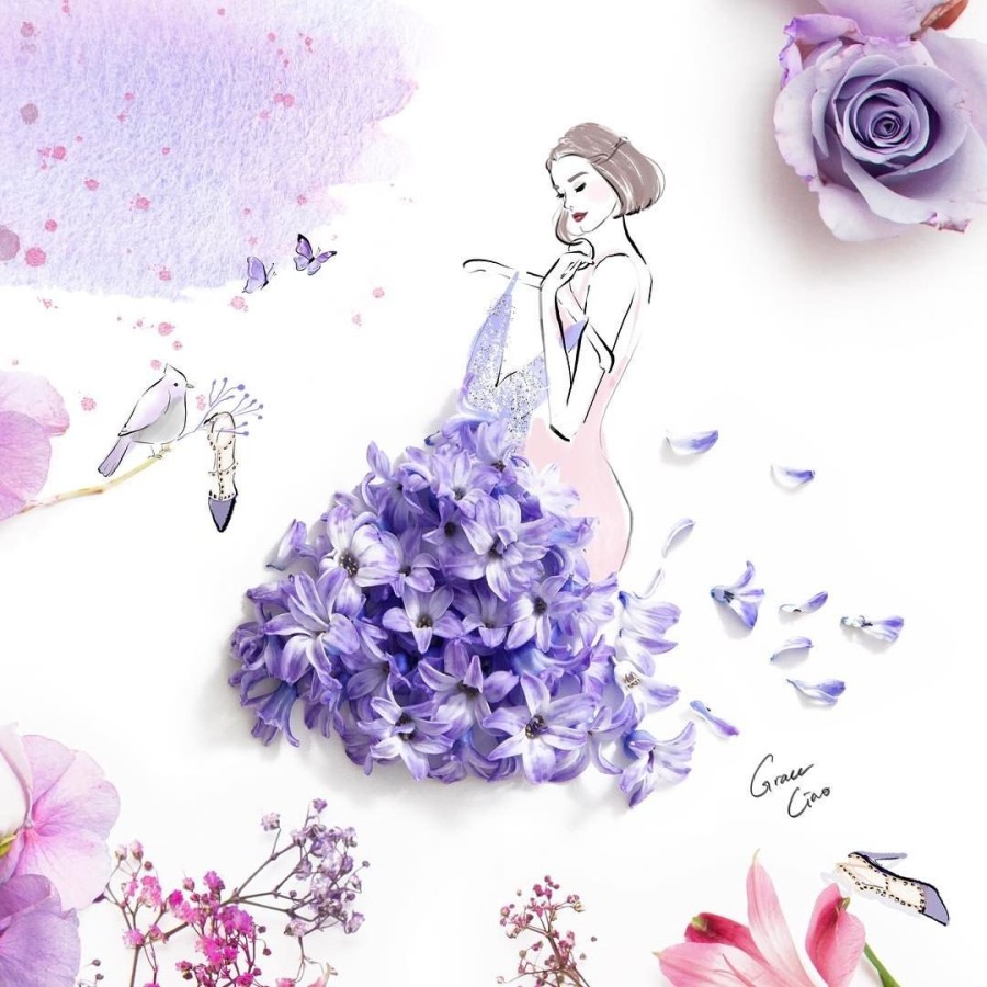 Η Grace Ciao δημιουργεί fashion illustrations με φρέσκα λουλούδια- Φωτογραφία 25