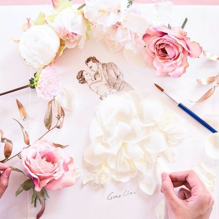 Η Grace Ciao δημιουργεί fashion illustrations με φρέσκα λουλούδια- Φωτογραφία 12