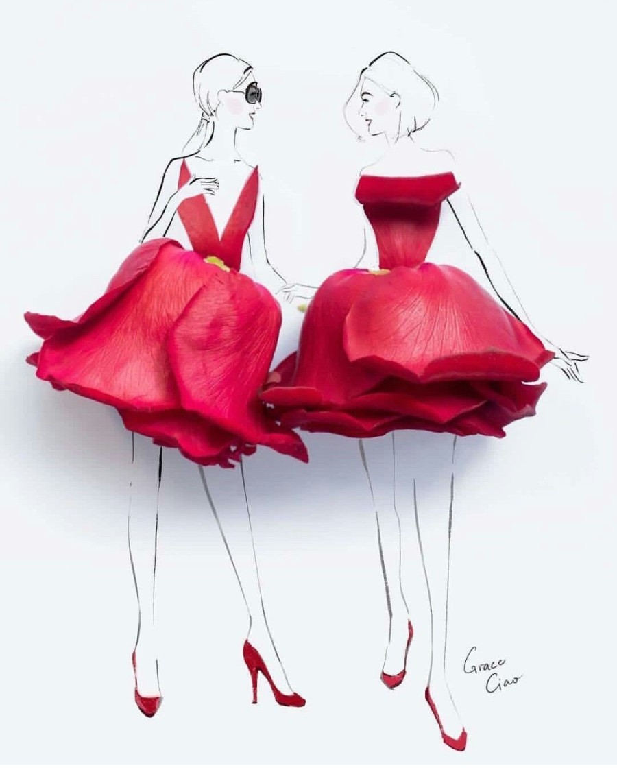 Η Grace Ciao δημιουργεί fashion illustrations με φρέσκα λουλούδια- Φωτογραφία 16