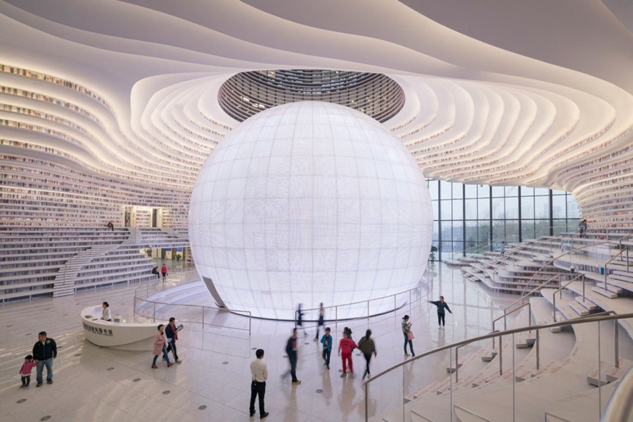 Η Tianjin Binhai Library είναι μια βιβλιοθήκη που σίγουρα δεν έχετε ξαναδεί - Φωτογραφία 1