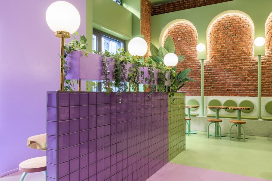 Ένα street food restaurant στο Μιλάνο μετατρέπεται σε έναν pastel παράδεισο- Φωτογραφία 1