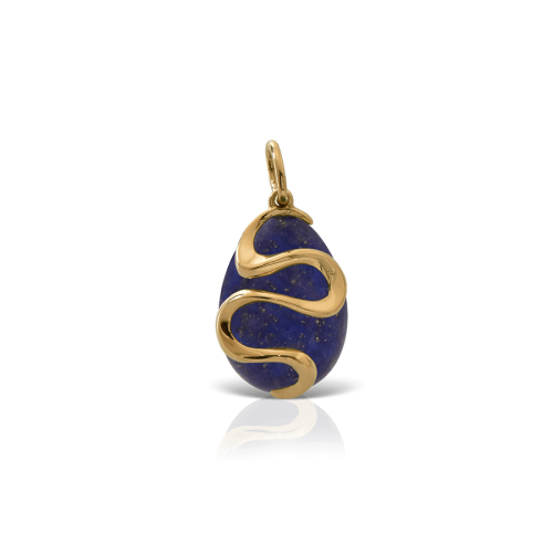  Egg pendant with swirl motif in 18K Gold  