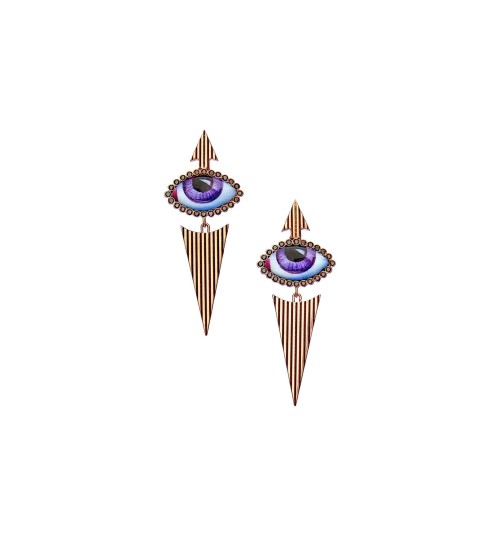  Isida Petit Mauve pair of diamond earrings 