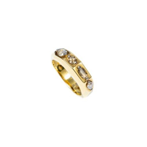  Facet Collection Gold Ring 