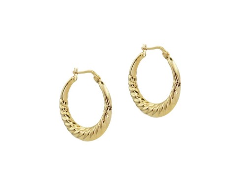  Gold hoop earrings 