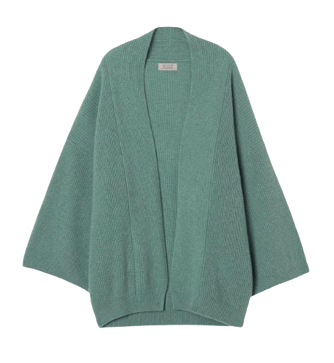  Rib-Knit Ultrasoft Cashmere Cape 