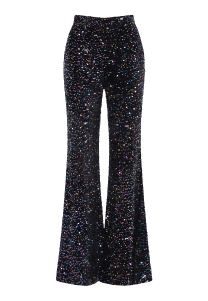  Flare fit sequin trousers 
