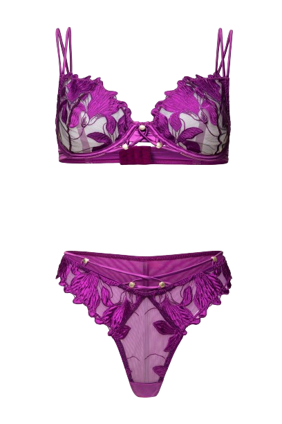  Purple lingerie set 