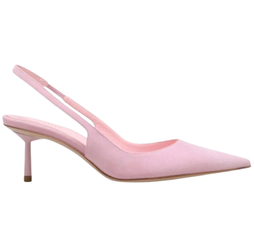  Pastel pink slingback heels 
