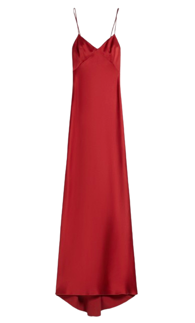  Red slip dress 