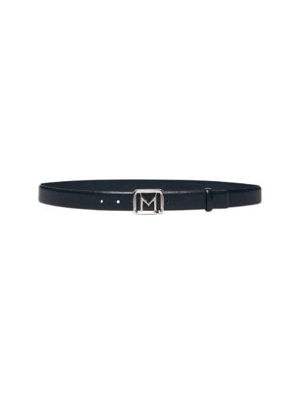  Leather belt - Navy 