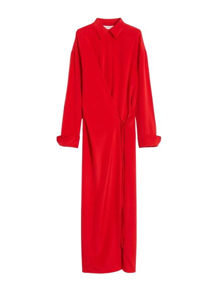  Stretch silk shirt dress 