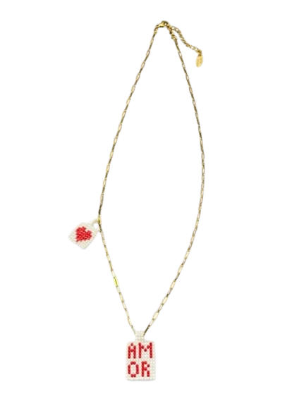  Amor and Heart Necklace 