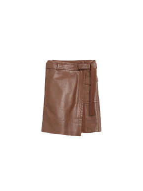  Nappa leather skirt 