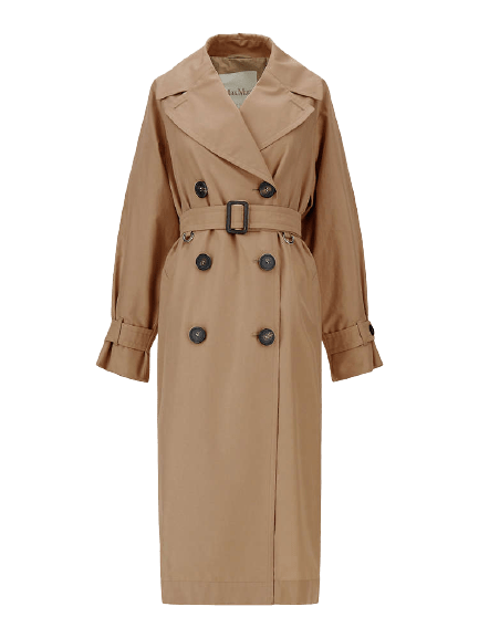  Water-repellent gabardine trench coat 