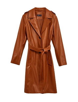  Leather trench coat 