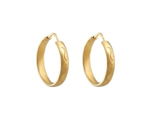  Gold hoop earrings  