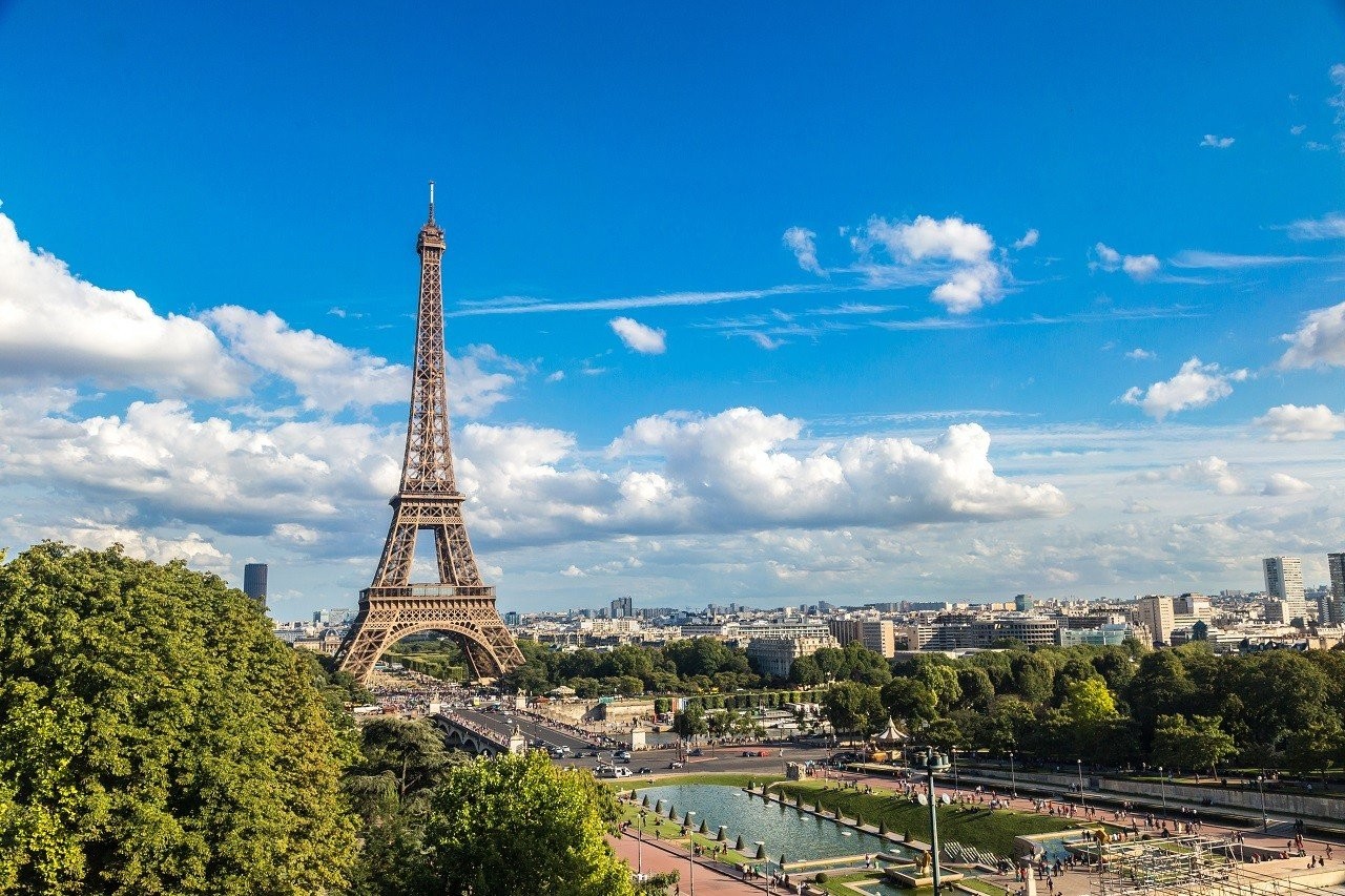 Вид с эльфовой башни в Париже