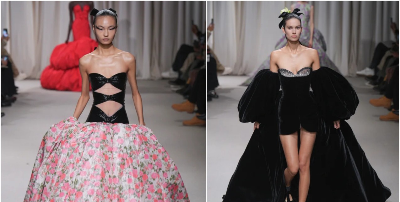 Giambattista Valli Spring '24 Haute Couture: Ο οίκος αναδεικνύει τους bare ώμους και τις μεγάλες φούστες