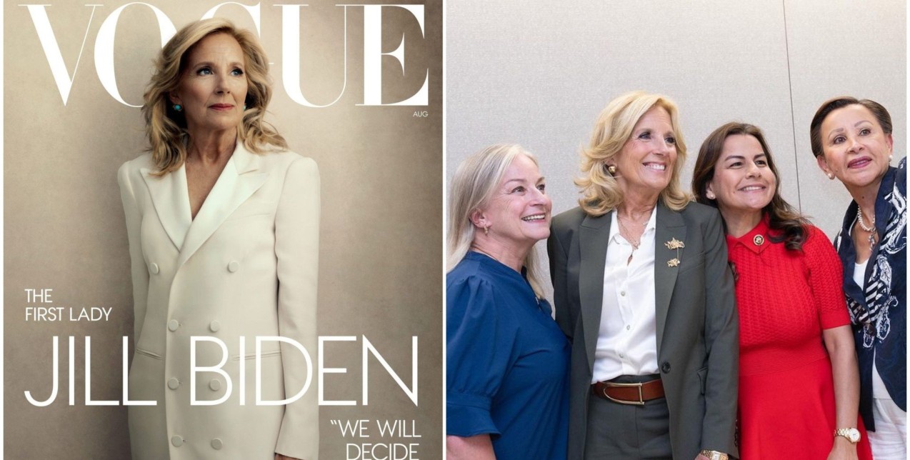 Jill Biden: Ο κόσμος την «πυροβολεί» κι αυτή απαντά ποζάροντας στο εξώφυλλο της αμερικάνικης Vogue