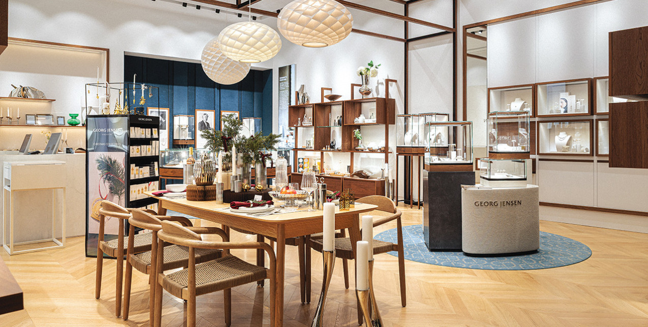 O οίκος κοσμημάτων και ειδών σπιτιού Georg Jensen παρουσιάζει τη νέα του πολυτελή boutique στο Mediterranean Cosmos 