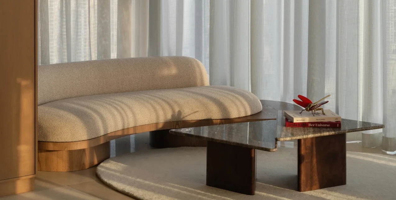 Ένα διαμέρισμα στο Ντουμπάι με καμπύλες φόρμες και διαχρονική κομψότητα