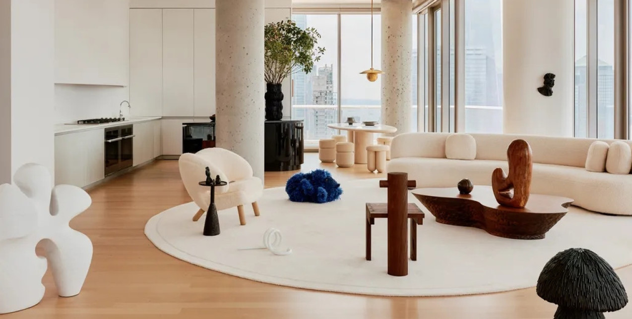 Το καλλιτεχνικό διαμέρισμα στο Jenga Building της Νέας Υόρκης με σύγχρονο design και συλλεκτικά έπιπλα