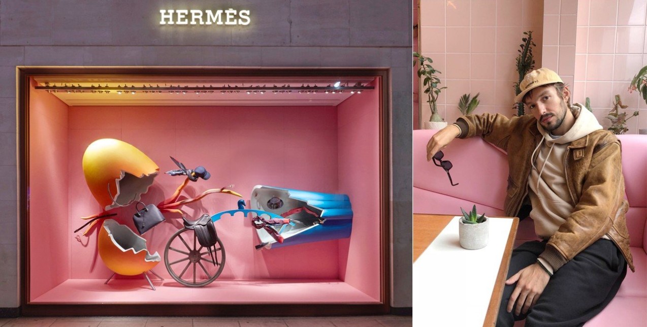 Τα μαγικά τοπία του designer Fotis Evans στις βιτρίνες του οίκου Hermès