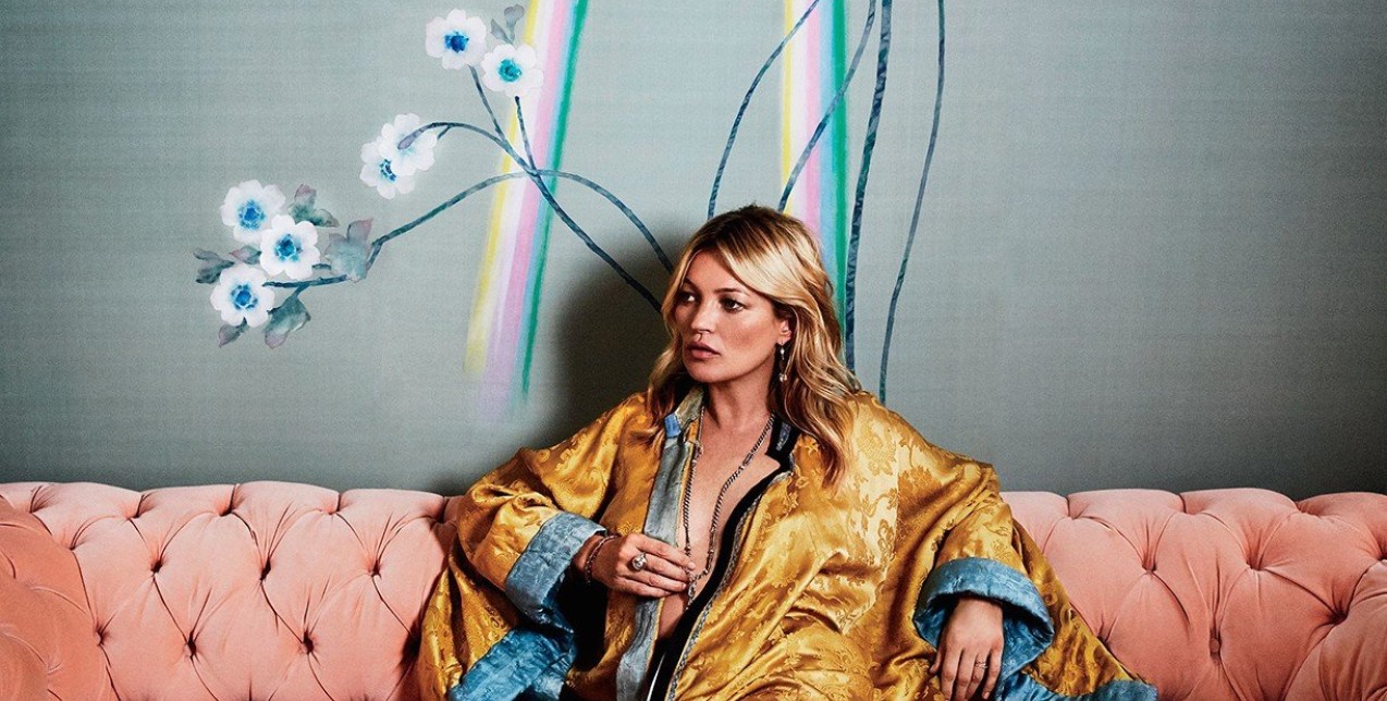 H Kate Moss σχεδιάζει τη δική της ταπετσαρία τοίχου για την De Gournay 