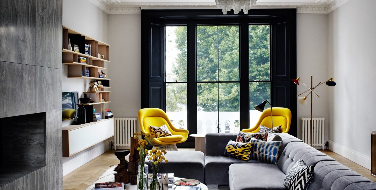 Mια μοντέρνα κατοικία στο Λονδίνο που αποτελείται από bold αποχρώσεις & playful πινελιές