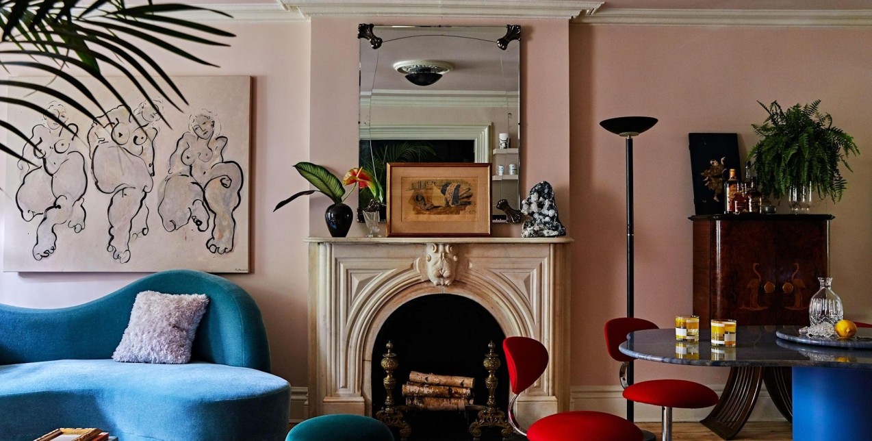 Ένα fashionable διαμέρισμα στο Brooklyn όπου τα funky χρώματα πρωταγωνιστούν 