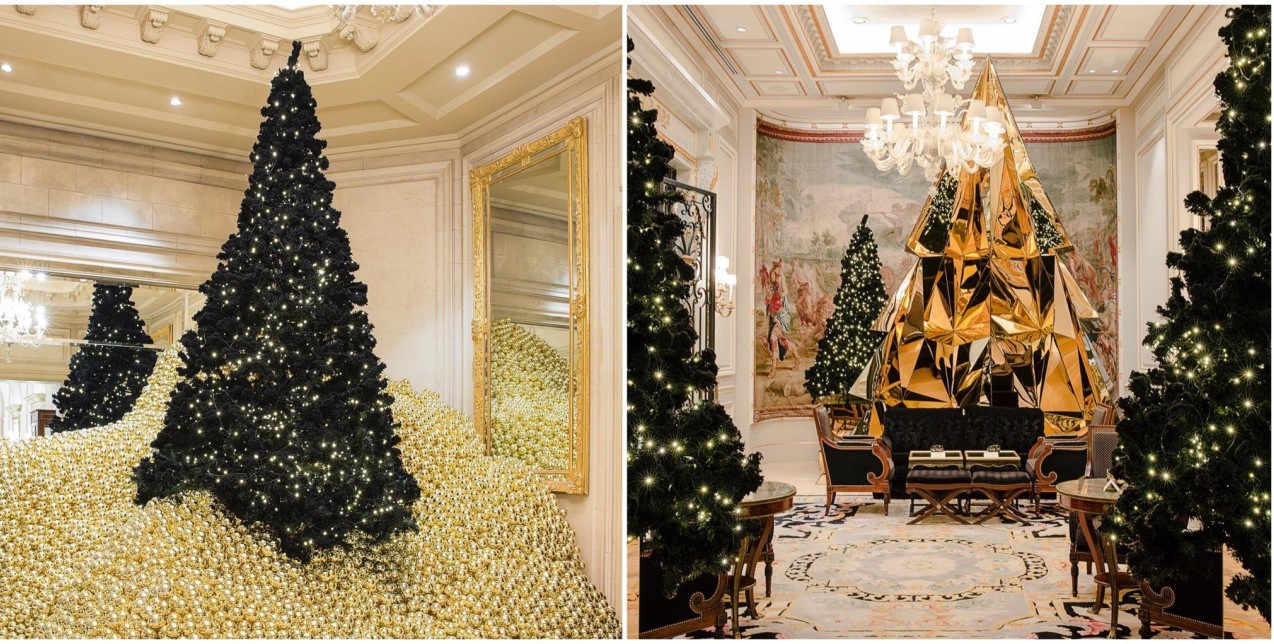 Noël 2021: Τα πιο όμορφα Χριστουγεννιάτικα δέντρα στα ξενοδοχεία του Παρισιού 