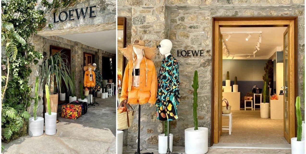 Peek inside στη νέα boutique του οίκου Loewe στη Μύκονο