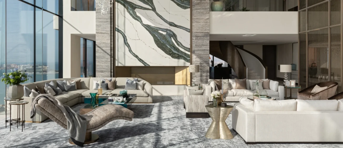 Ένα ρετιρέ στην Palm Jumeirah που συνδυάζει μοντέρνα αισθητική και πολυτελή ζωή