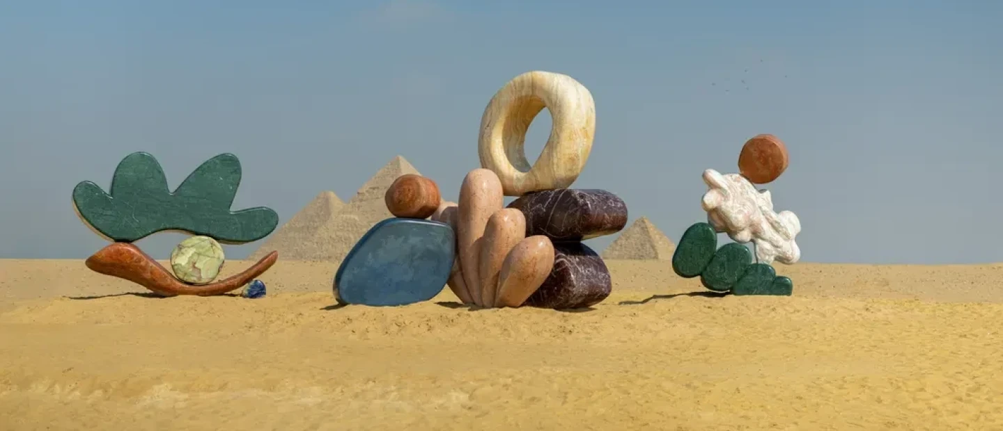 Οι Πυραμίδες της Γκίζας έχουν πλέον αντίπαλο: Μια νέα έκθεση με γλυπτά που τιμούν το γεωλογικό χρώμα