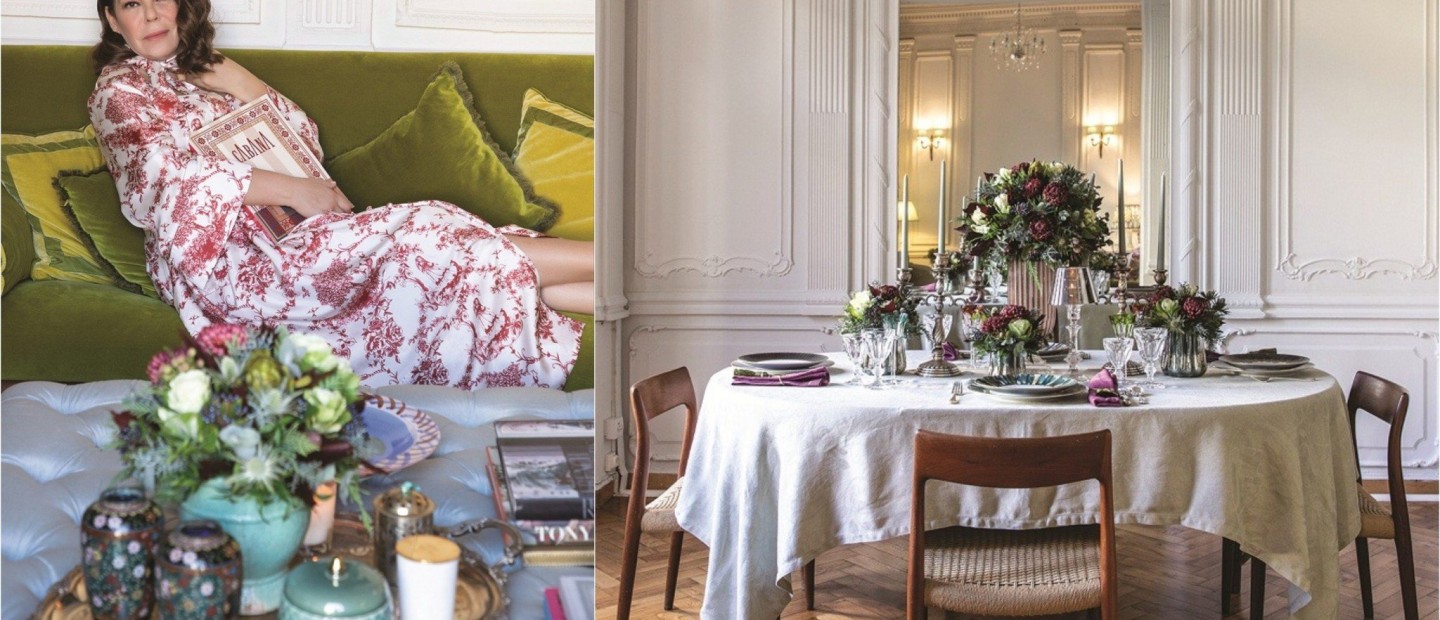 H σχεδιάστρια μόδας Εύη Καρατζά μας υποδέχεται στο καινούριο και υπέροχο νεοκλασικό σπίτι της, στην Πλάκα