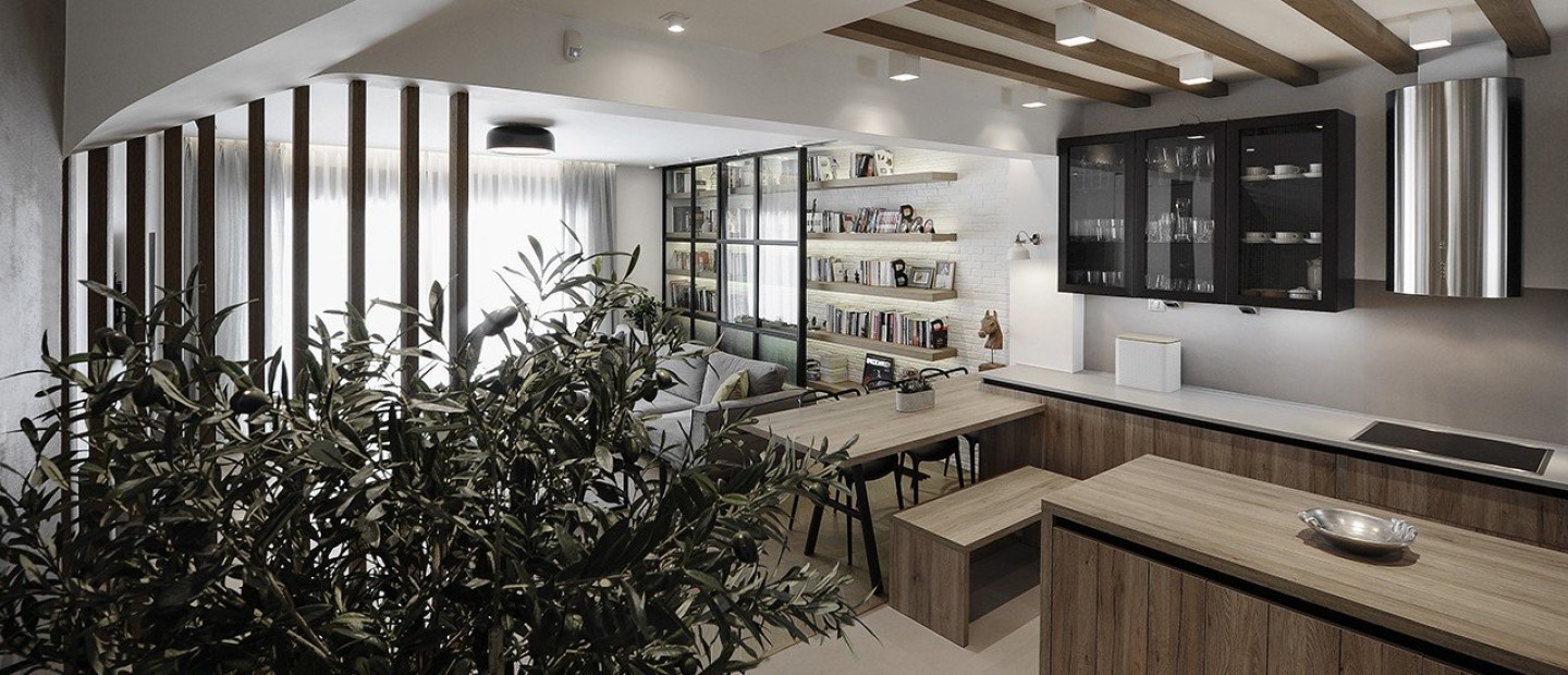 Ένα μοντέρνο διαμέρισμα στη Θέρμη με στοιχεία βιομηχανικού design