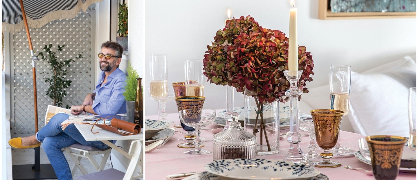 Ένας πολίτης του κόσμου, o Κωνσταντίνος Σαρβανάκης μάς υποδέχεται στο υπέροχο και υψηλής αισθητικής διαμέρισμά του στην Αθήνα