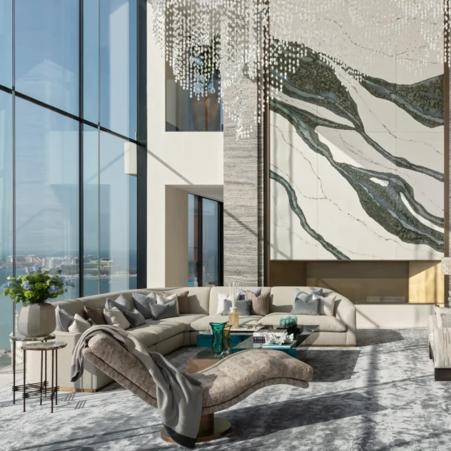 Ένα ρετιρέ στην Palm Jumeirah που συνδυάζει μοντέρνα αισθητική και πολυτελή ζωή