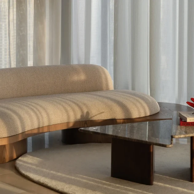 Ένα διαμέρισμα στο Ντουμπάι με καμπύλες φόρμες και διαχρονική κομψότητα