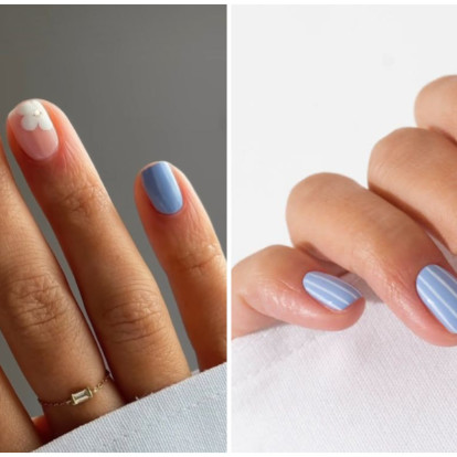 Τα baby blue nails είναι το πιο γλυκό μανικιούρ που μας κάνει να ανυπομονούμε για την άνοιξη