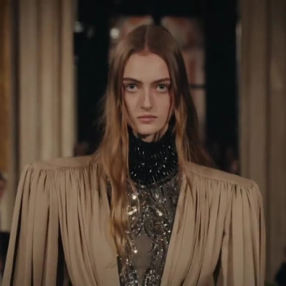 Ο Alessandro Michele επανεξέτασε τη μεγαλοπρέπεια του οίκου Valentino μέσα από τη συλλογή του με τίτλο Interferenze.