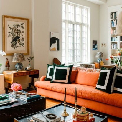 Δείτε ένα διαμέρισμα-ωδή στις αποχρώσεις του πορτοκαλί